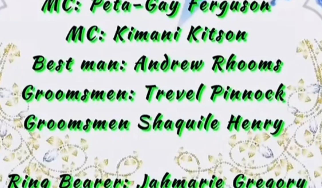 The Wedding Website of PETER MYERS and SHERINE PINNOCK