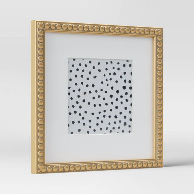 8" x 8" Beaded Frame Antique Brass - Opalhouse™