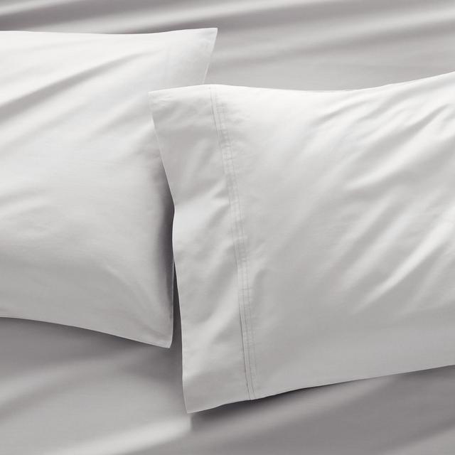 Organic 400 Thread Count Sateen Dove Pillow Cases Standard, Set of 2