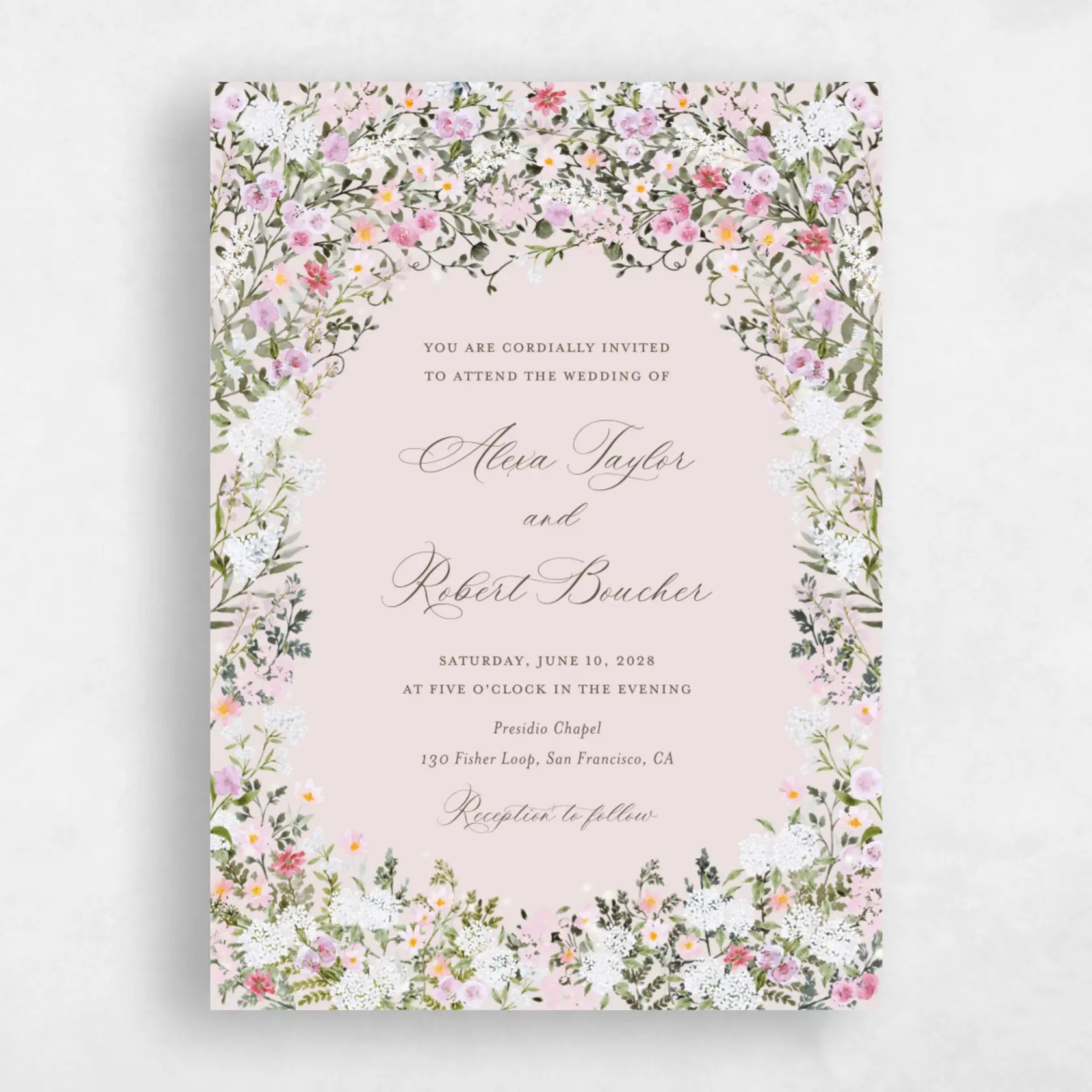 Invitation - Garden Gate Portrait preview