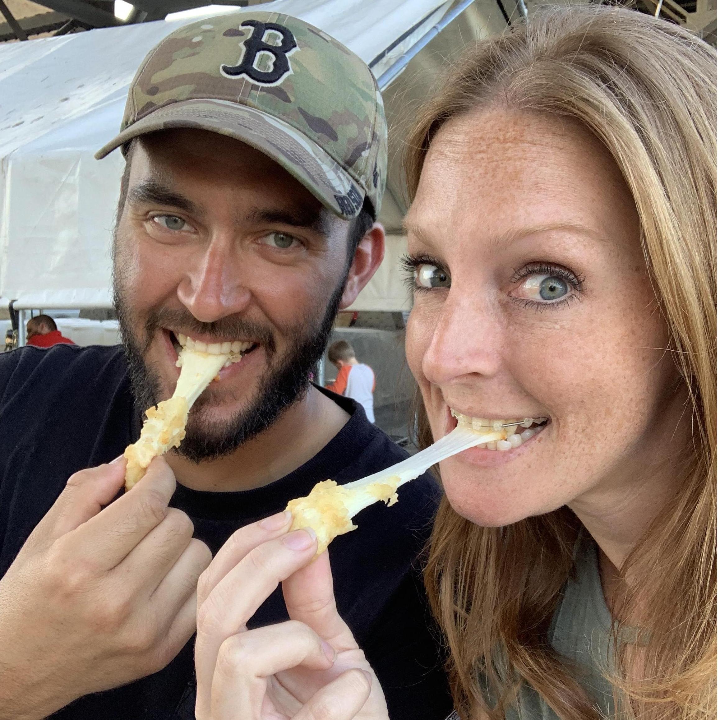 Trying new foods everywhere we go is one of the adventures we love most. This was cheese curds in Milwaukee (2019)