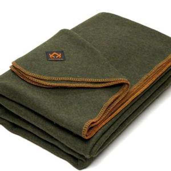 Arcturus Military Wool Blanket - 4.5 lbs (64" x 88") - Olive Green