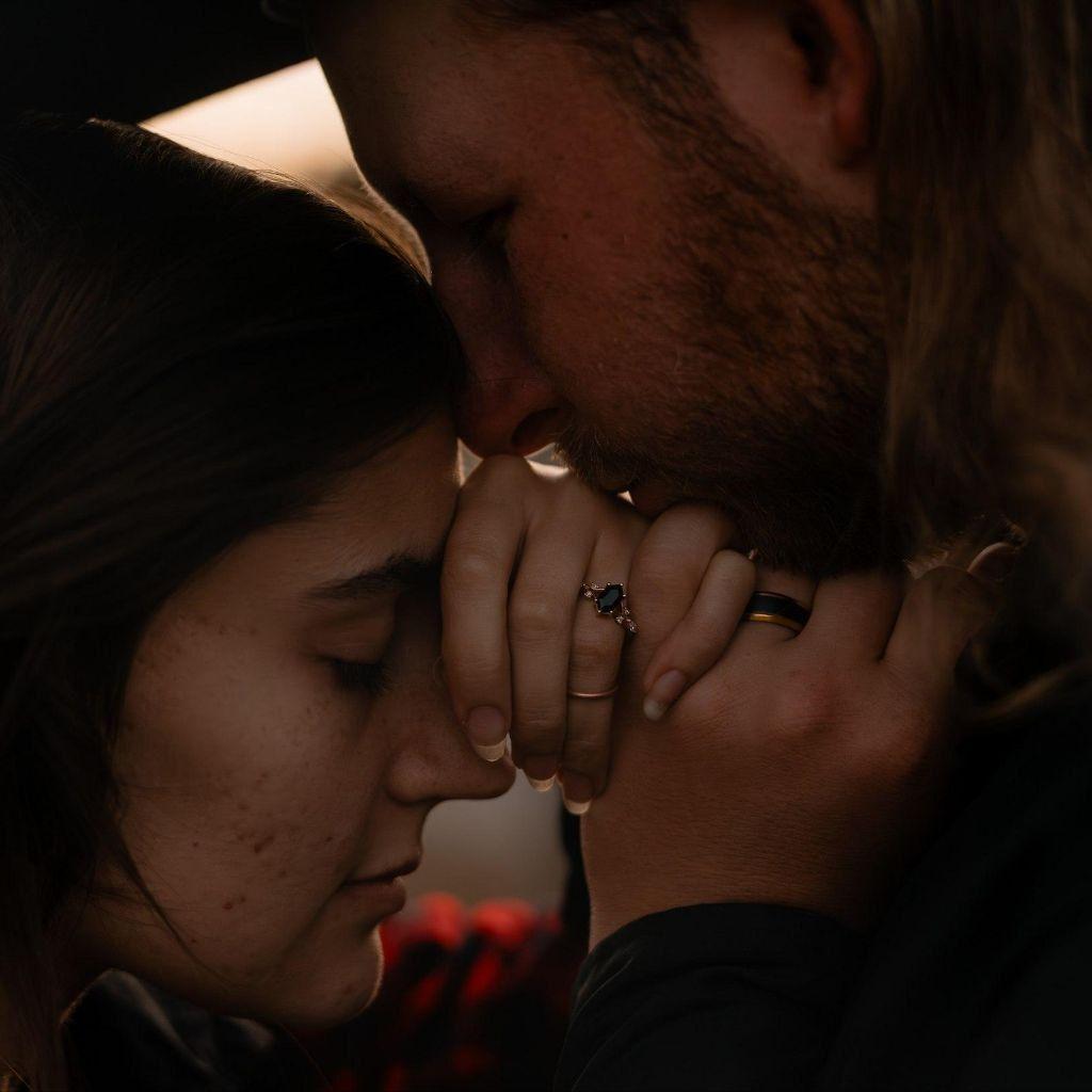 We Both have engagement rings, even with our eyes closed
