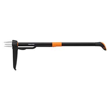 Fiskars 339950-1001 39" 4-Claw Weeder, 1-Pack, Black/Orange