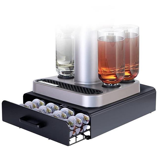 Premium Cocktail Capsule Holder for Bartesian Pods, Cocktail Pod Drawer Counter Space Organizer, Bar Accessories (40 pods)