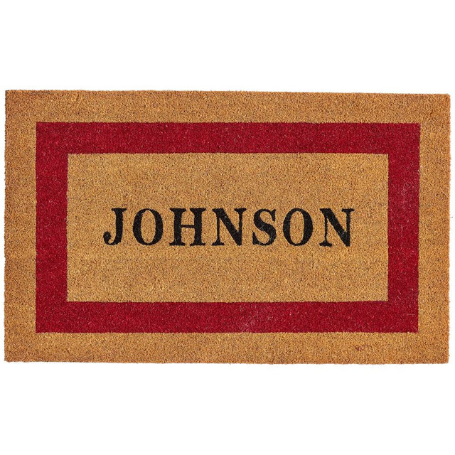 Personalized Picture Frame Doormat, 30" x 48", Red