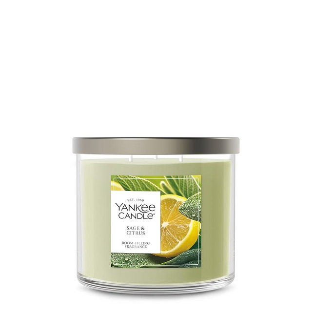 Yankee Candle Sage & Citrus, Scented Candle, 14.5oz 3-Wick Candle Jar with up to 40 Hours Burn Time