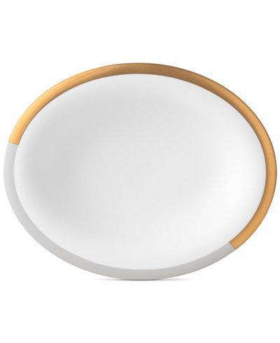 Castillon Gold/Gray Collection Oval Vegetable Bowl