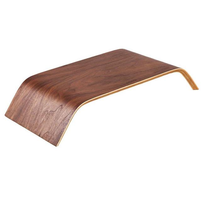Samdi Universal Desktop Computer Monitor Heighen Wooden Stand Dock Holder Display Bracket for iMac PC Notebook Laptop (Walnut Color)