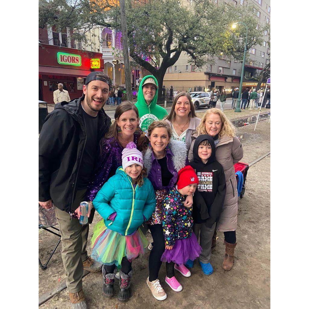 The first of many (hopefully) Mardi Gras trips with the Weese and Young families!