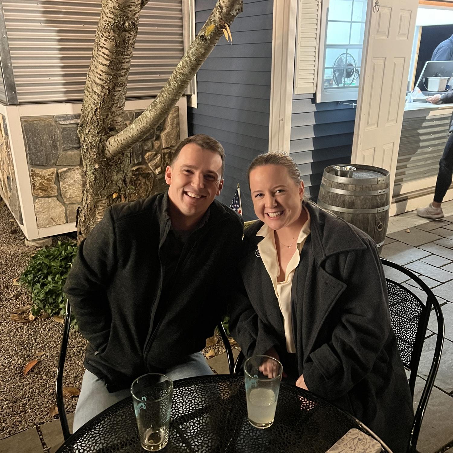 One of the first times at our favorite Brewery down the street in RI!