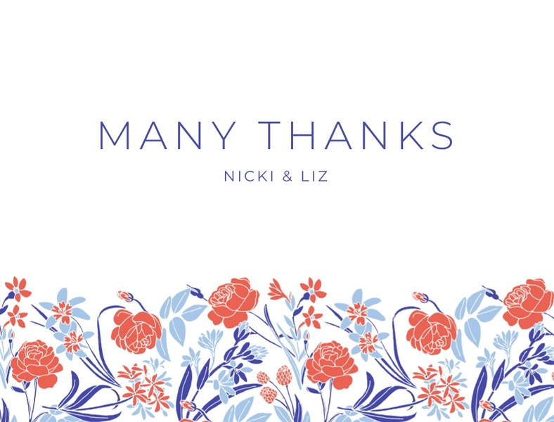 Starflower | Red | Zola Thank You Cards