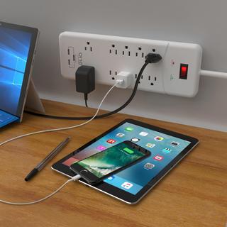 10 Outlet Dual USB Power Strip Surge