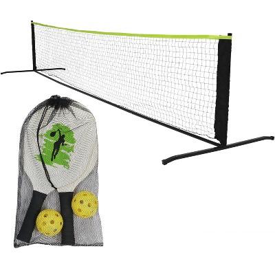 12' Portable Pickleball Net with Stand, Paddles and Balls - Sunnydaze Decor