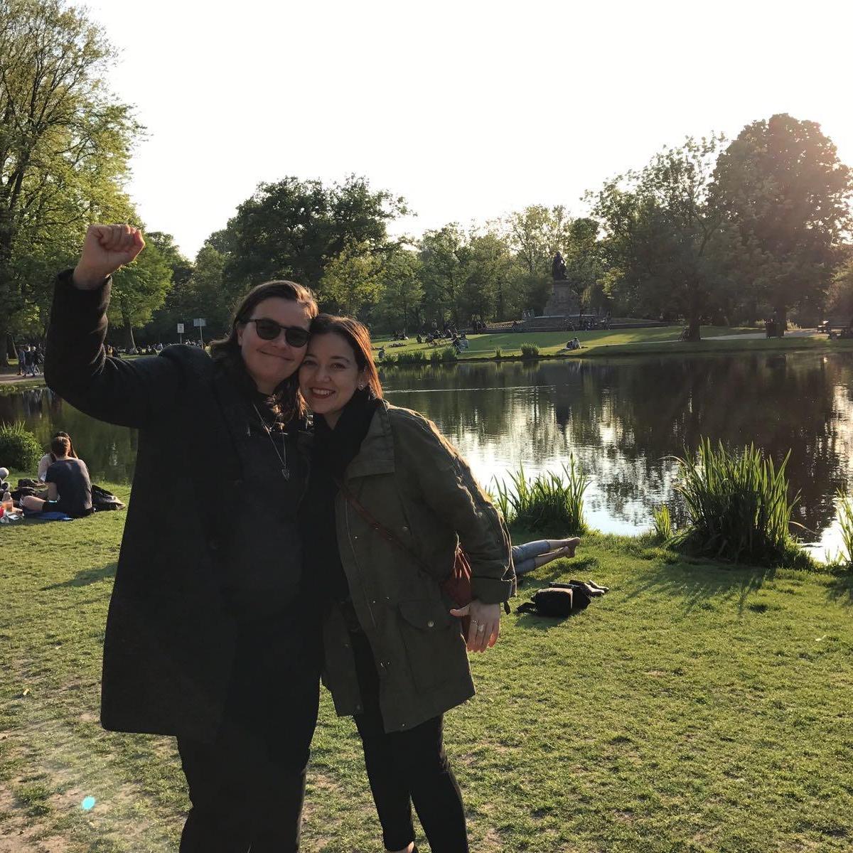 A few hours after we got engaged in Amsterdam!