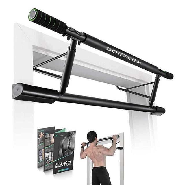Doeplex [New Upgrade] Multi-Grip Pullup Bar with Smart Larger Hooks Technology - USA Original Patent, USA Designed, USA Shipped, USA Warranty