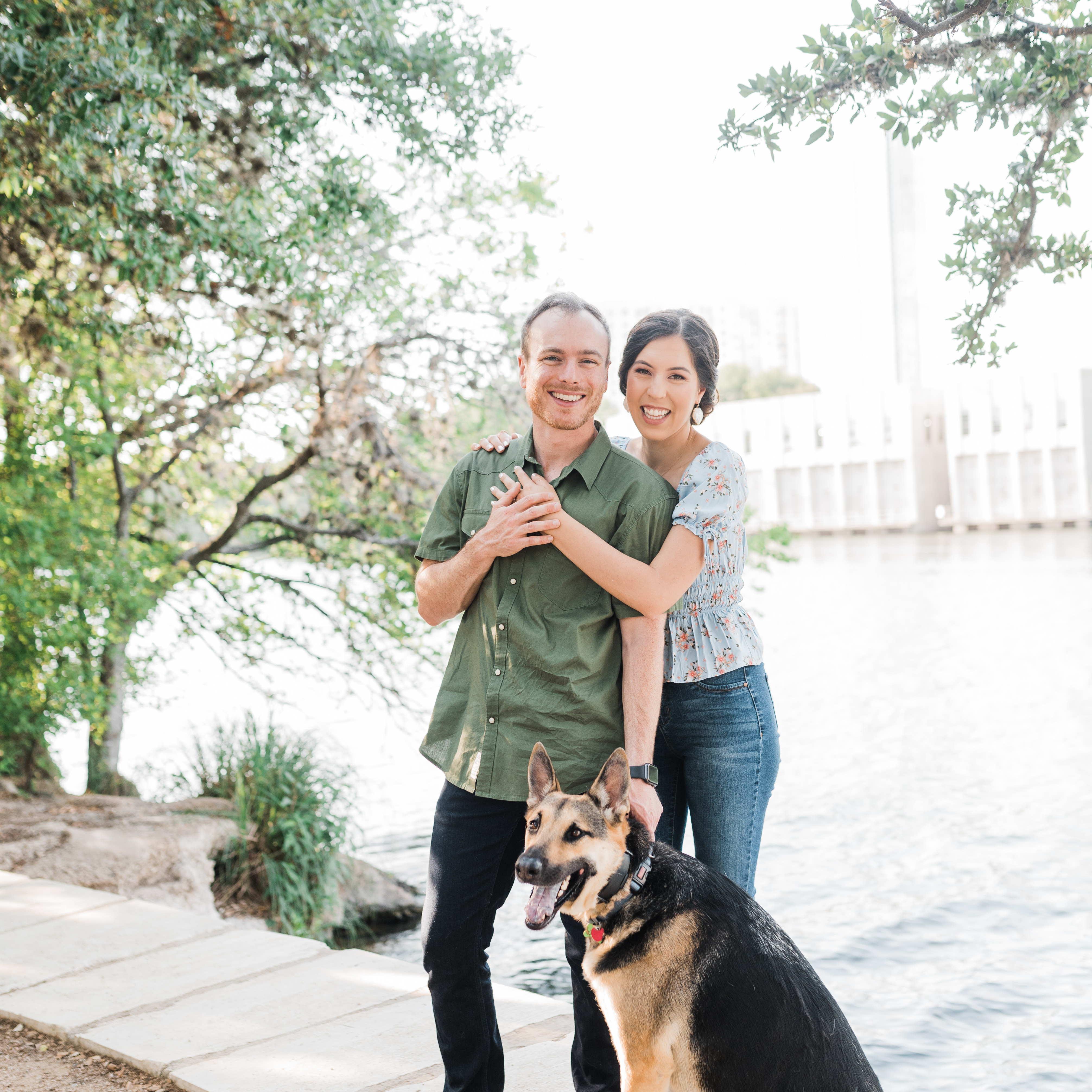 Some of our engagement photos at Auditorium Shores in Austin.