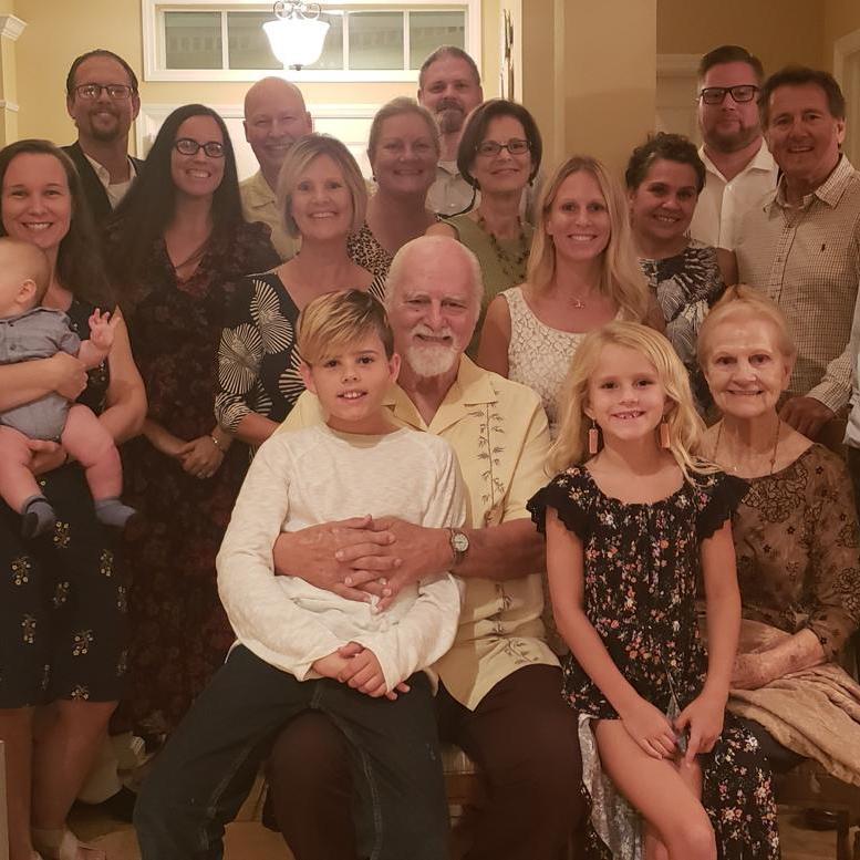 Together. (front: Mitchell, Grampy, Chloe, Granny. middle: Jack, Liz, Ashley, Birdie, Georgie, Andi, Jill, Mel, Steve. back: Billy, Ken, Josh, Brandon)