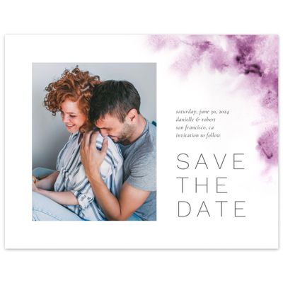 Mauve, Purple Wedding Digital Save the Date - Bartlett Photo