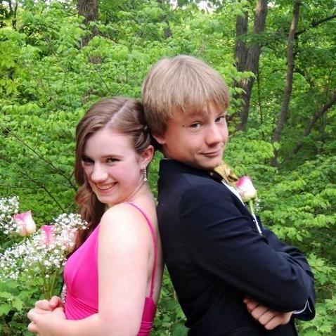 Our first prom just after we started dating in in 2014