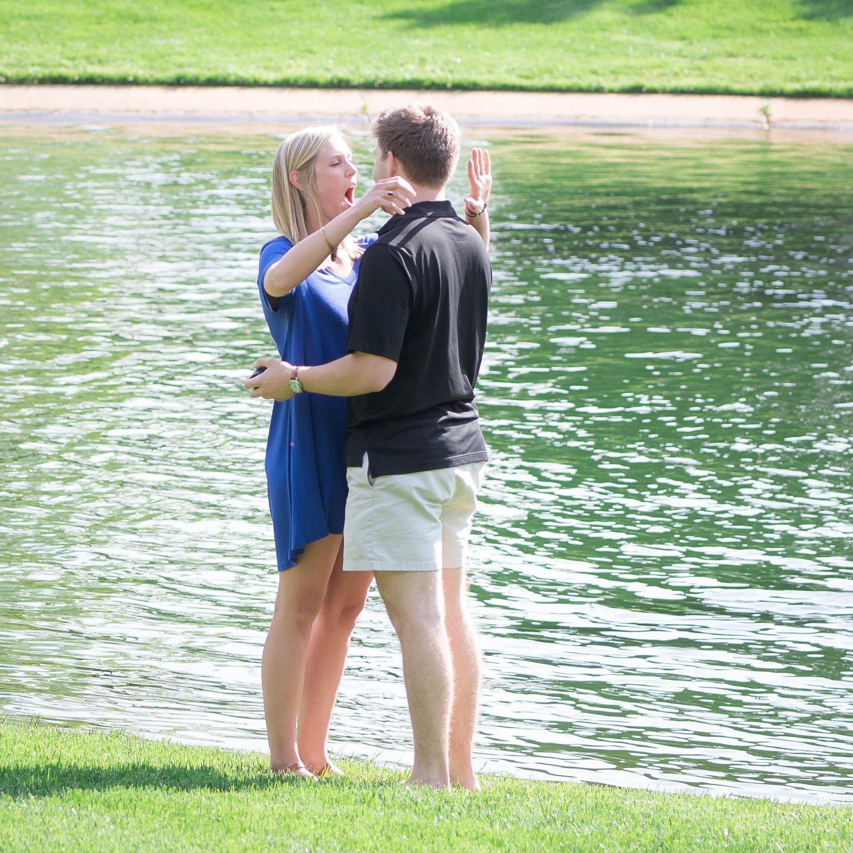The day he proposed. I was clearly surprised!