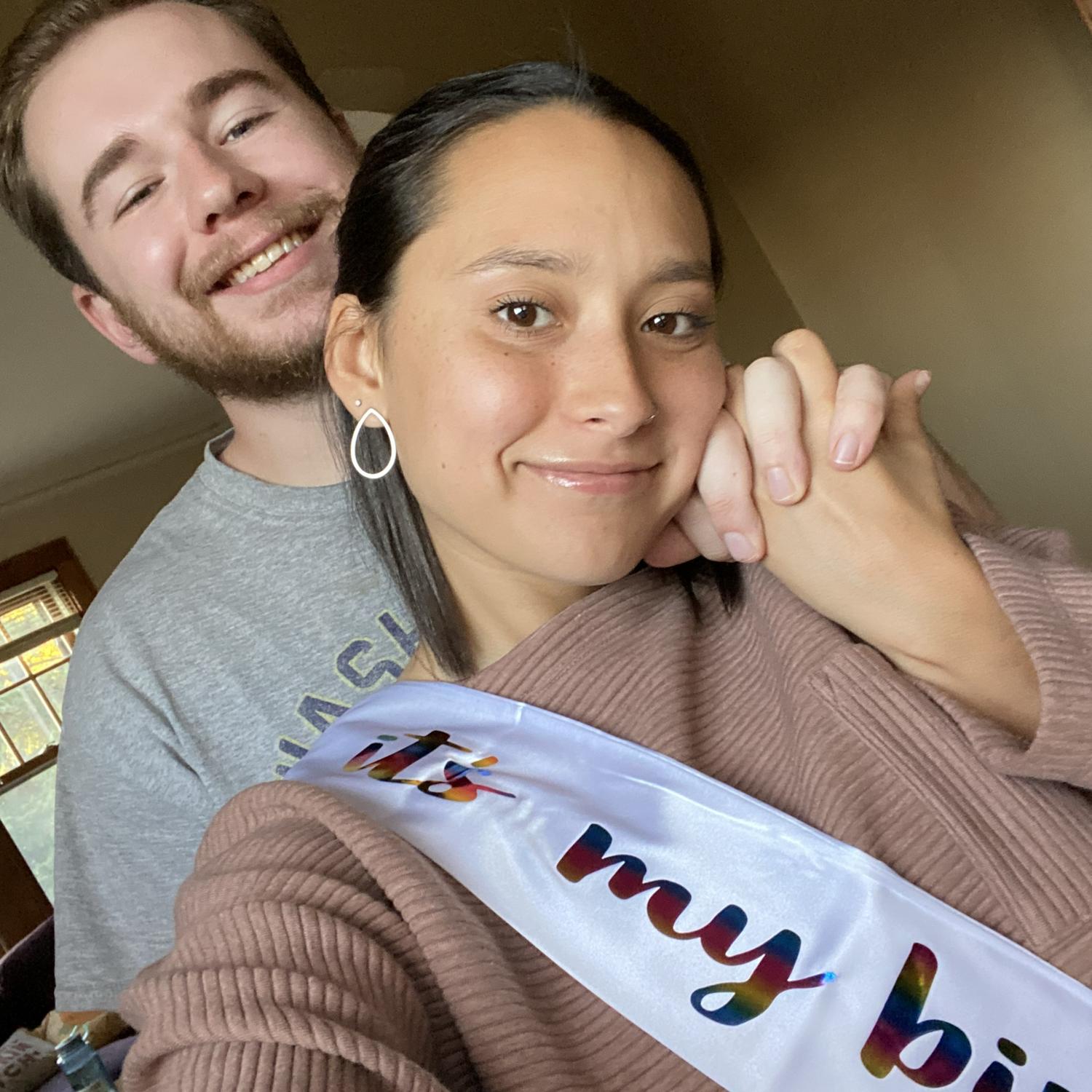 You have to share the bday sash when your birthdays are a week apart