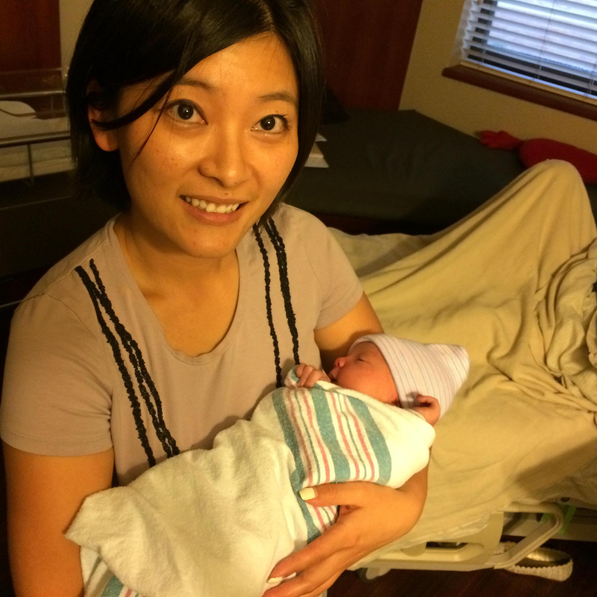 Tone preparing for babyhood. Thanks Jackie for the photo opp!