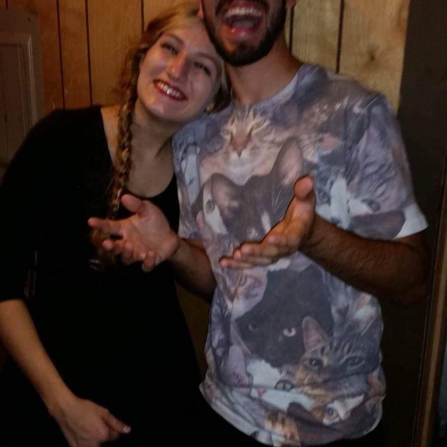 A week after we met in college at a Study Group. Clearly we are not studying in this photo.