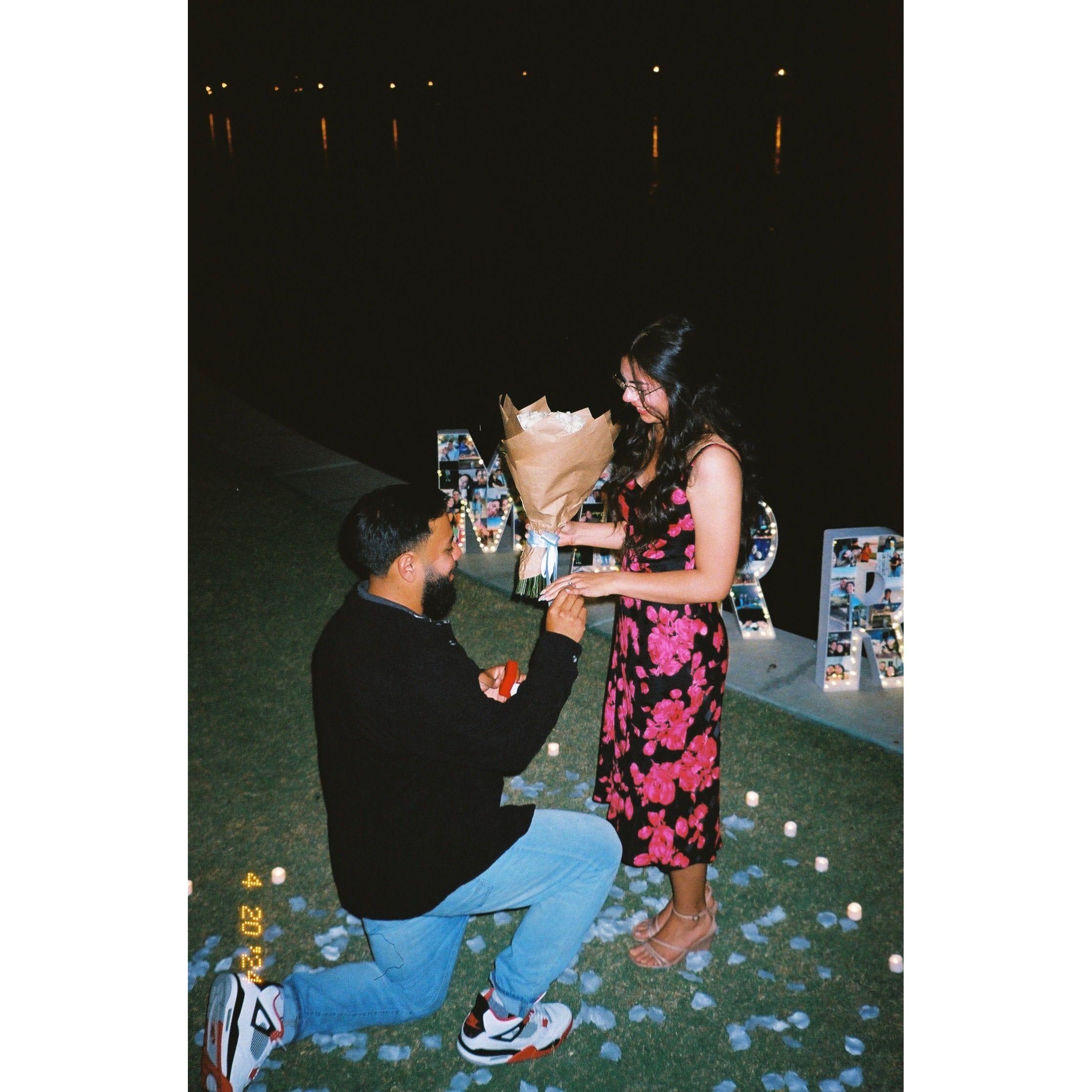 Getting engaged at the same lake we took a picture at 3 years ago.
4.20.24