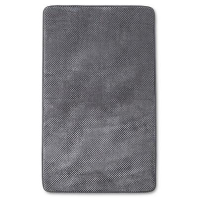20" x 34" Bubble Memory Foam Bath Rug Radiant Gray - Threshold™