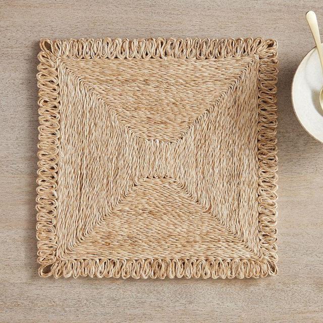 Handcrafted Square Abaca Placemats - Set of 4