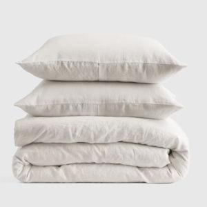 European Linen Duvet Cover Set - Full/Queen, Sand