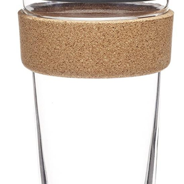 KeepCup Brew Cork Tempered Glass, 16oz, Press