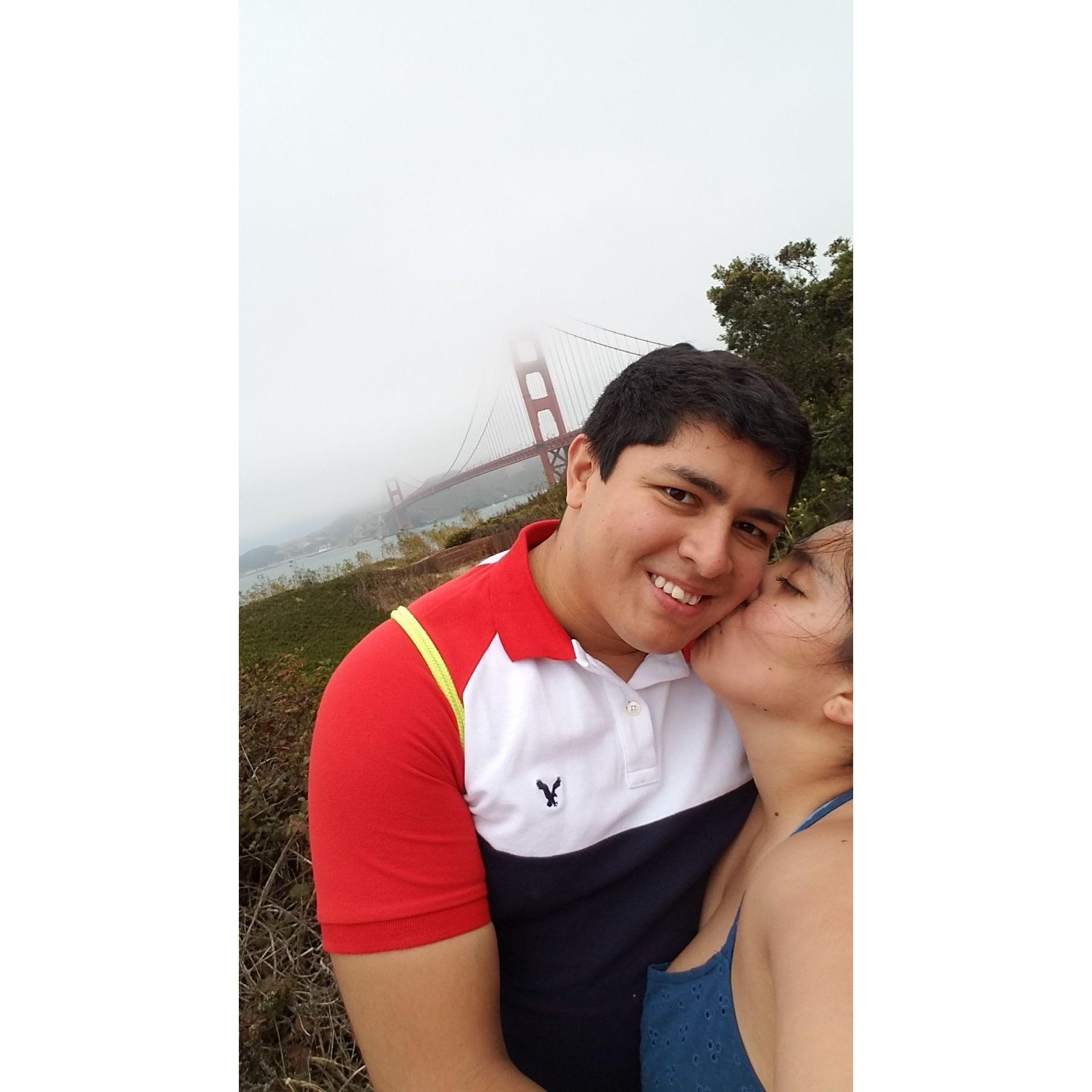 We went to San Francisco together and biked the Golden Gate Bridge