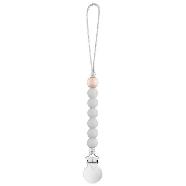 Ryan and Rose Pacifier Clip - Made by Moms in The USA - (Charley, Grey)