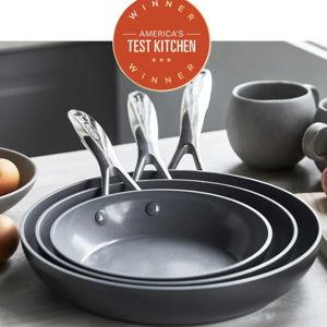 Valencia Pro Ceramic Nonstick 8", 9.5", and 11" Frypan Set | Gray