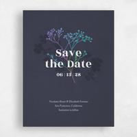 Blue Wedding Save the Date - Reverie Bloom