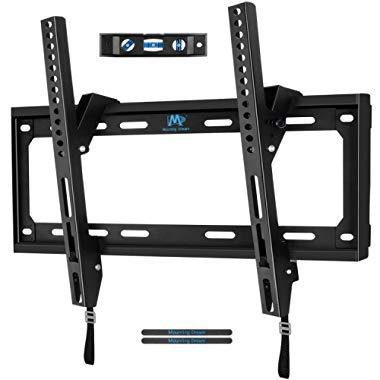 Mounting Dream TV Wall Mounts Tilting Bracket for 26-55 Inch LED, LCD TVs up to VESA 400 x 400mm and 88 LBS Loading Capacity, TV Mount with Unique Strap Design for Easily Lock and Release MD2268-MK