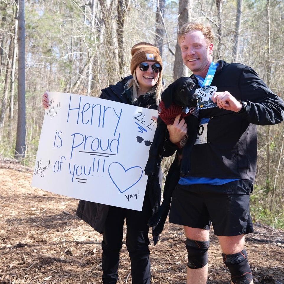 Jackson ran the Tobacco Road Marathon, March 2023.