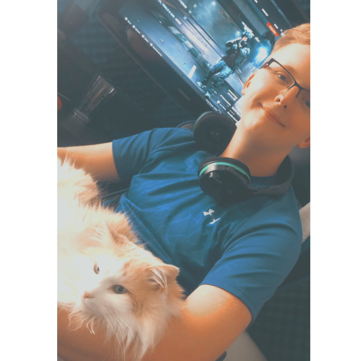 The other two loves of Michael's life...Video games and romeo