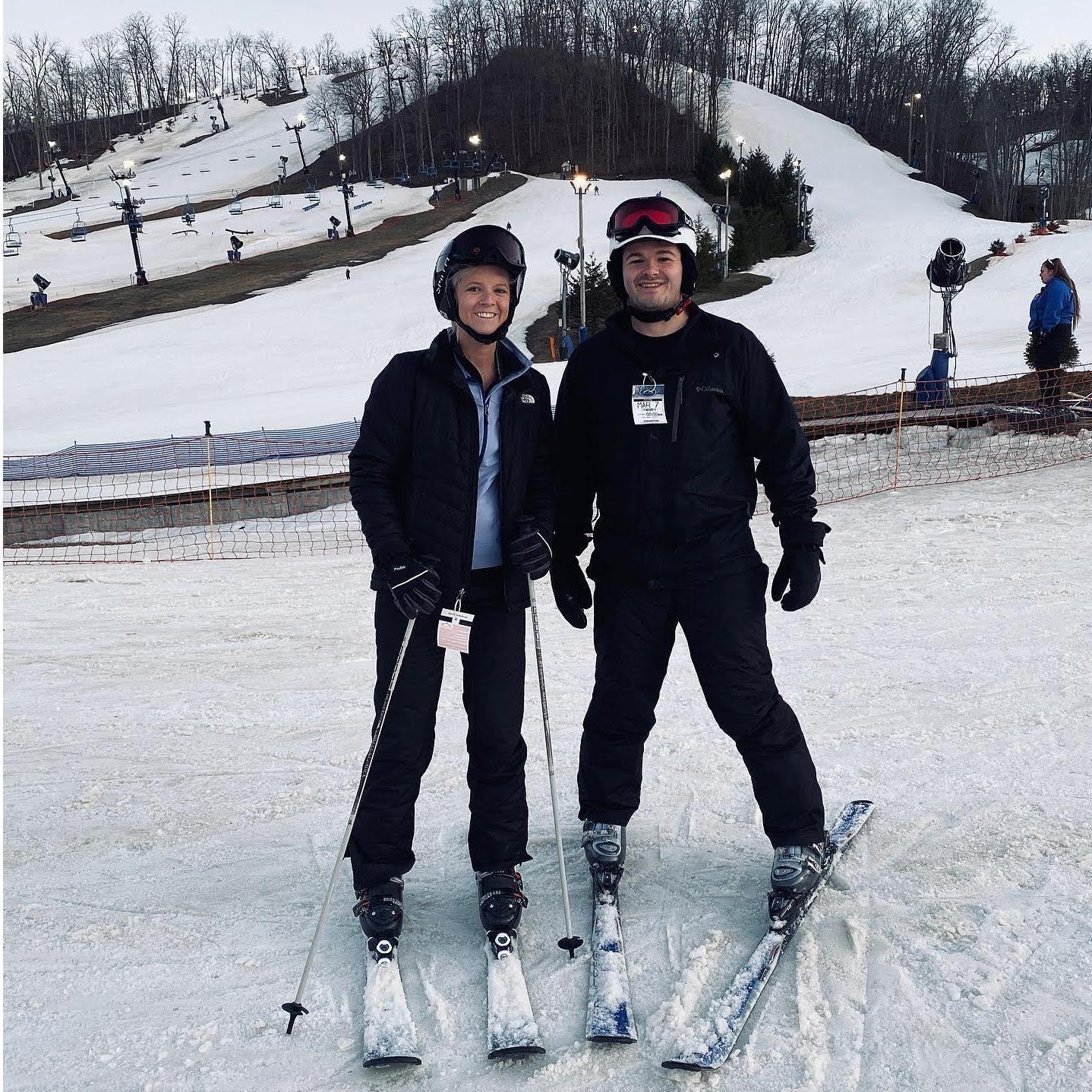 don't let the smile fool you - i was terrified (skiing is not for me)