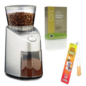 Capresso 565 Infinity Conical Burr Grinder with Brush and Cleaning Tablets