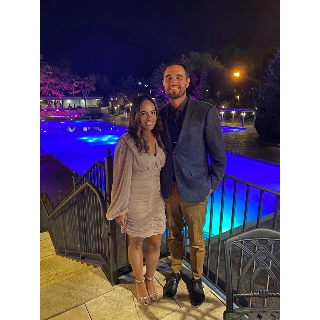 Our first wedding together - Ashley was so nervous to ask Will to be her +1!