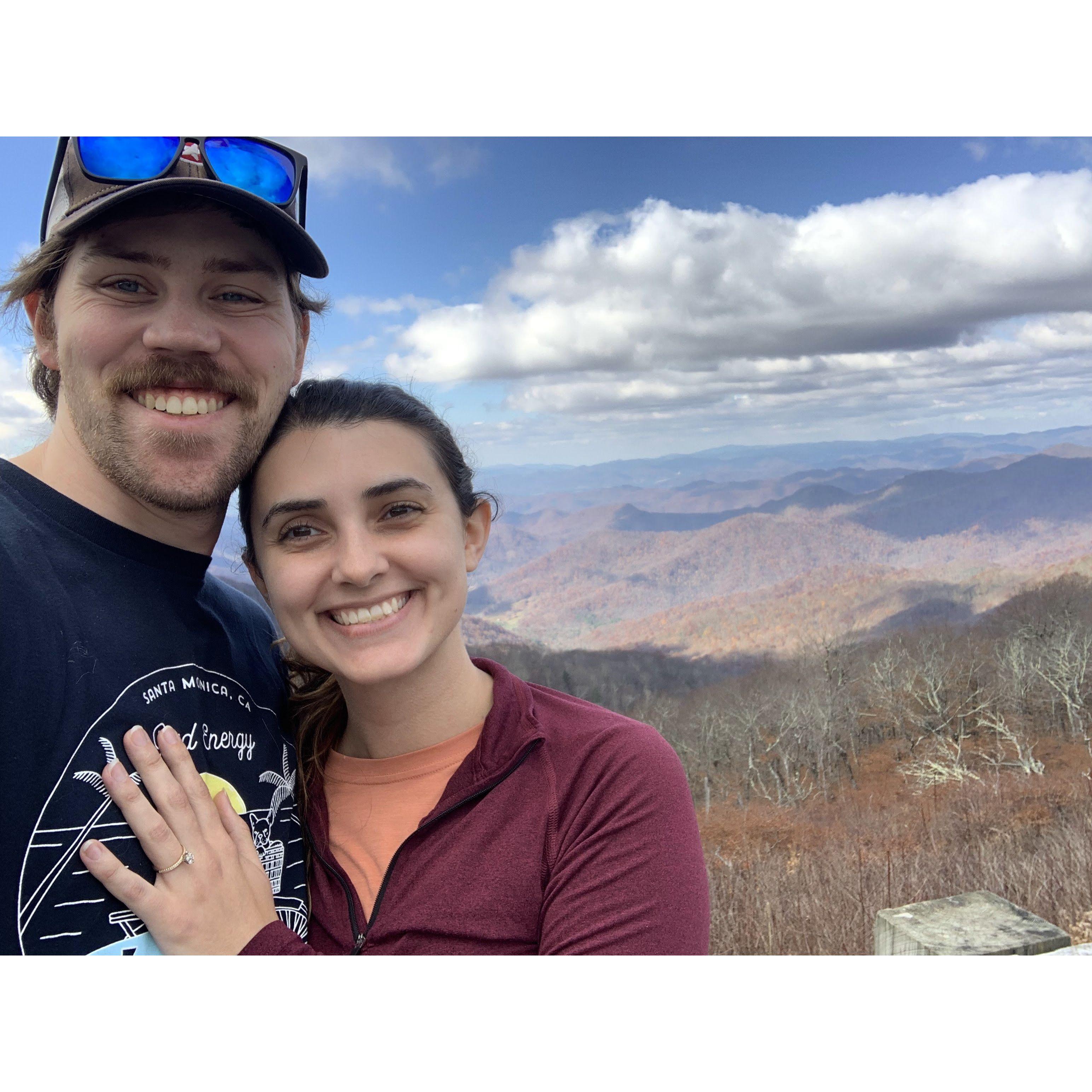 Engaged! Mount Mitchell, highest peak east of the Mississippi River, November 2022