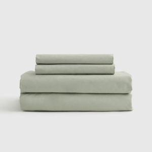 Classic Organic Percale Sheet Set - Sage