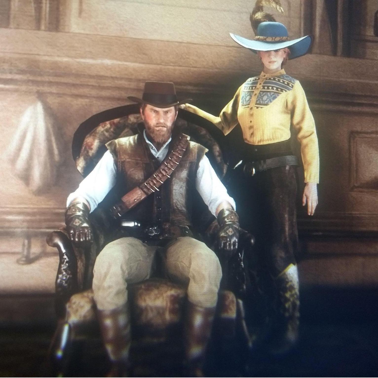 Taylor and Anton's characters in Red Dead Redemption 2. Wreaking havoc as the "Dry Bandits"