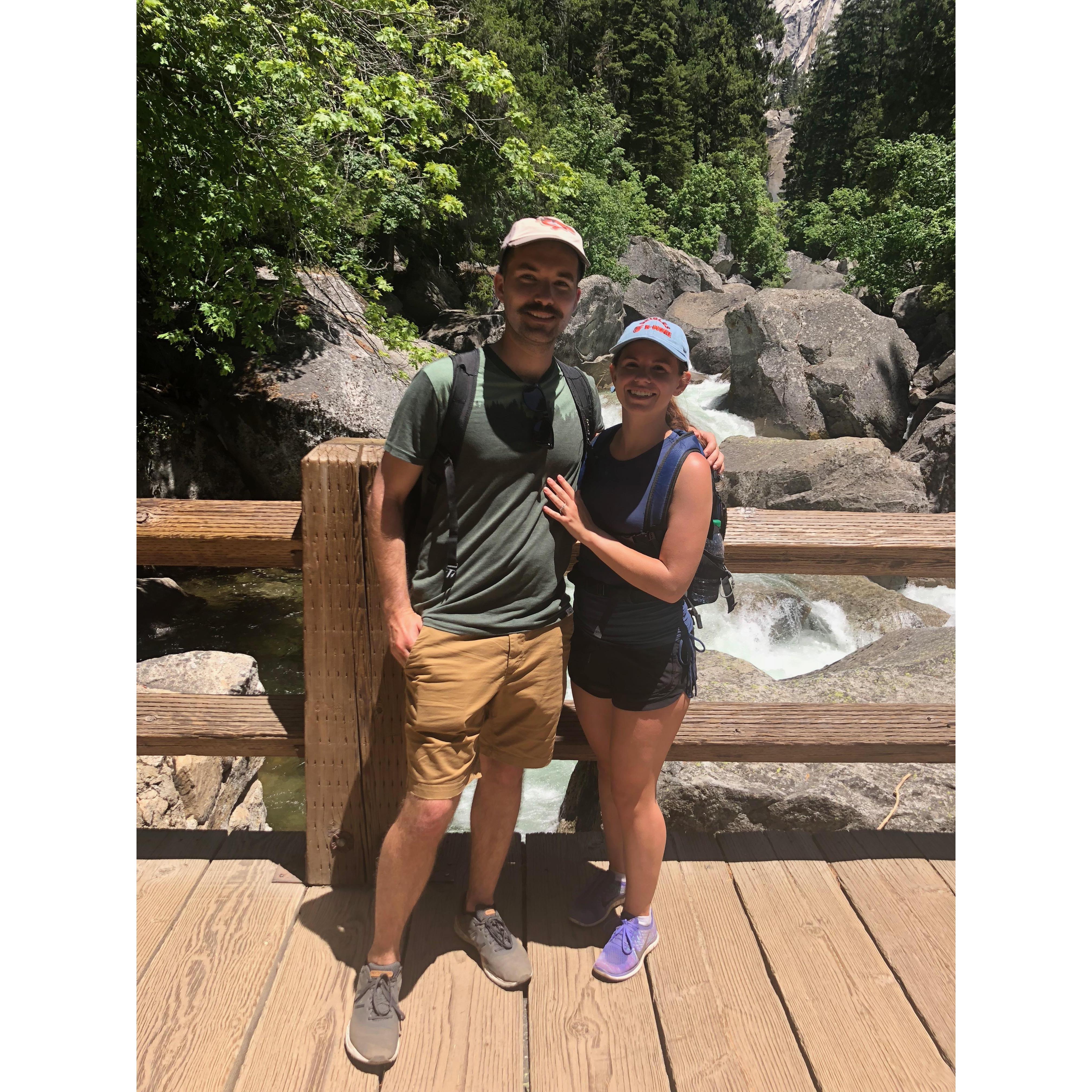 Hiking the Mist trail to Vernal Falls in Yosemite - June 2018