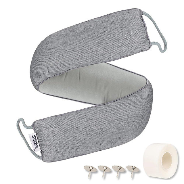 TORRAMI 36" Door Draft Stopper Under Bottom Insulation Noise Air Stopper 2.1LB,Door Snake Draft Guard Seal for Doors and Windows - Dark Gray