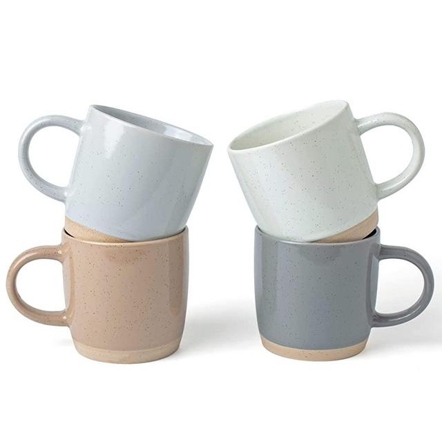 TeamFar Coffee Mug Set of 6, 12 oz Enamel Mug Black Tea Camp