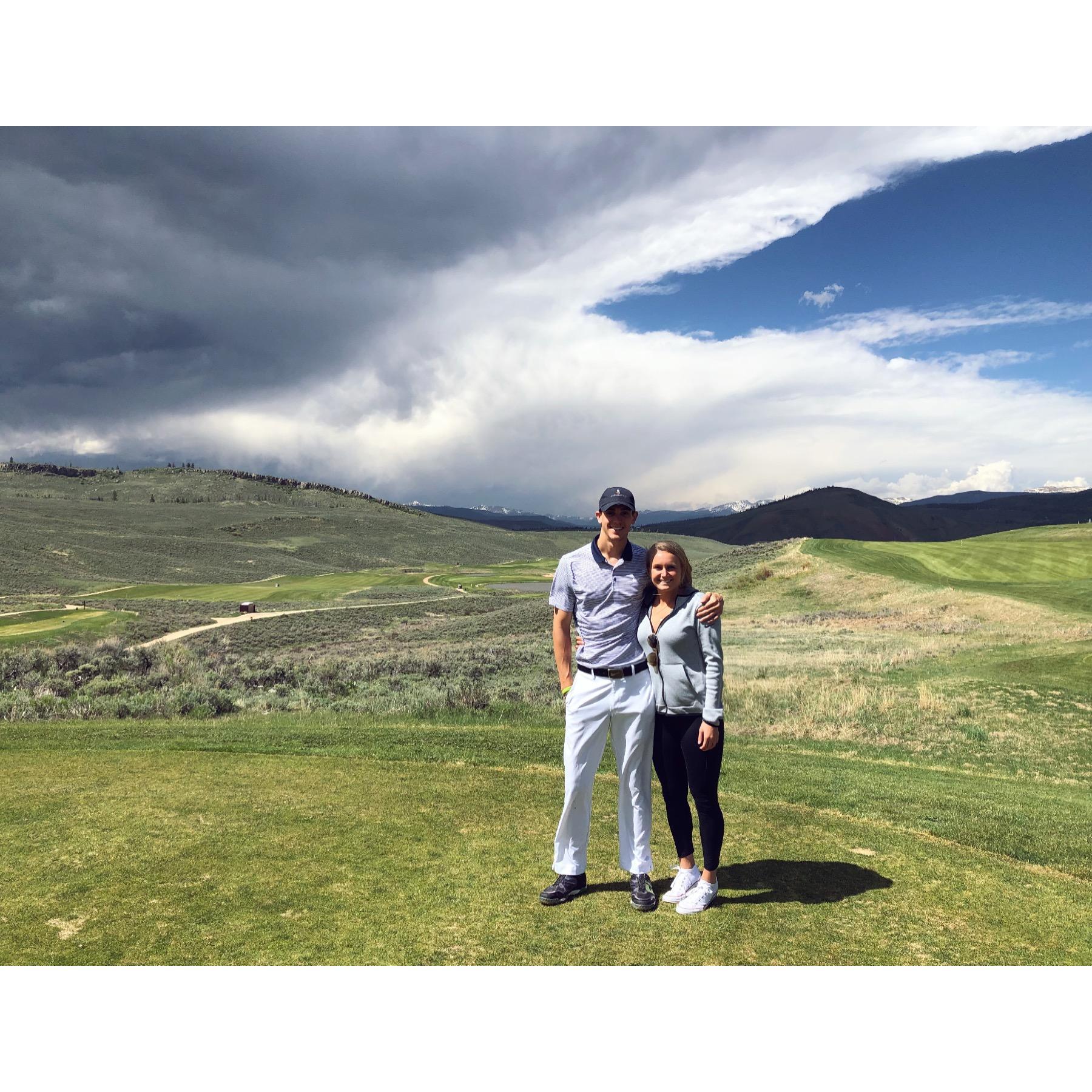 Enjoying golf on a beautiful Mountain day May of 2017 in Grandby, Colorado